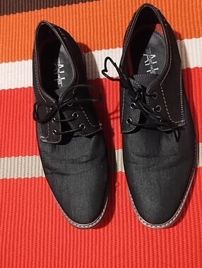 Men's Black Lace-Up Derby Shoes by Ashford Hayes Size 11M In VGC.
